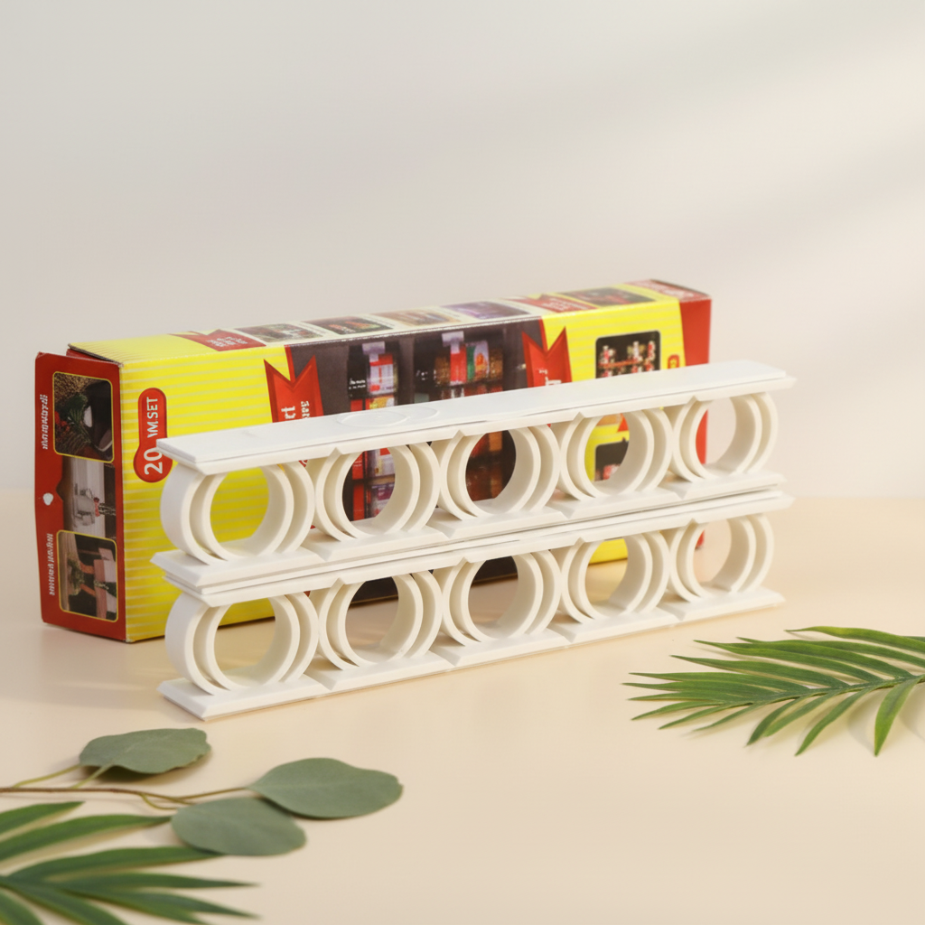 Clip N Store Spice Bottle Organizer and Kitchen Rack